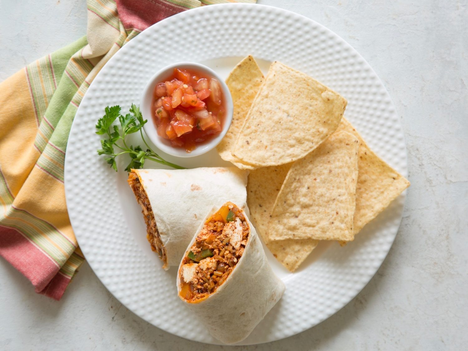 Fajita Tofu Burritos