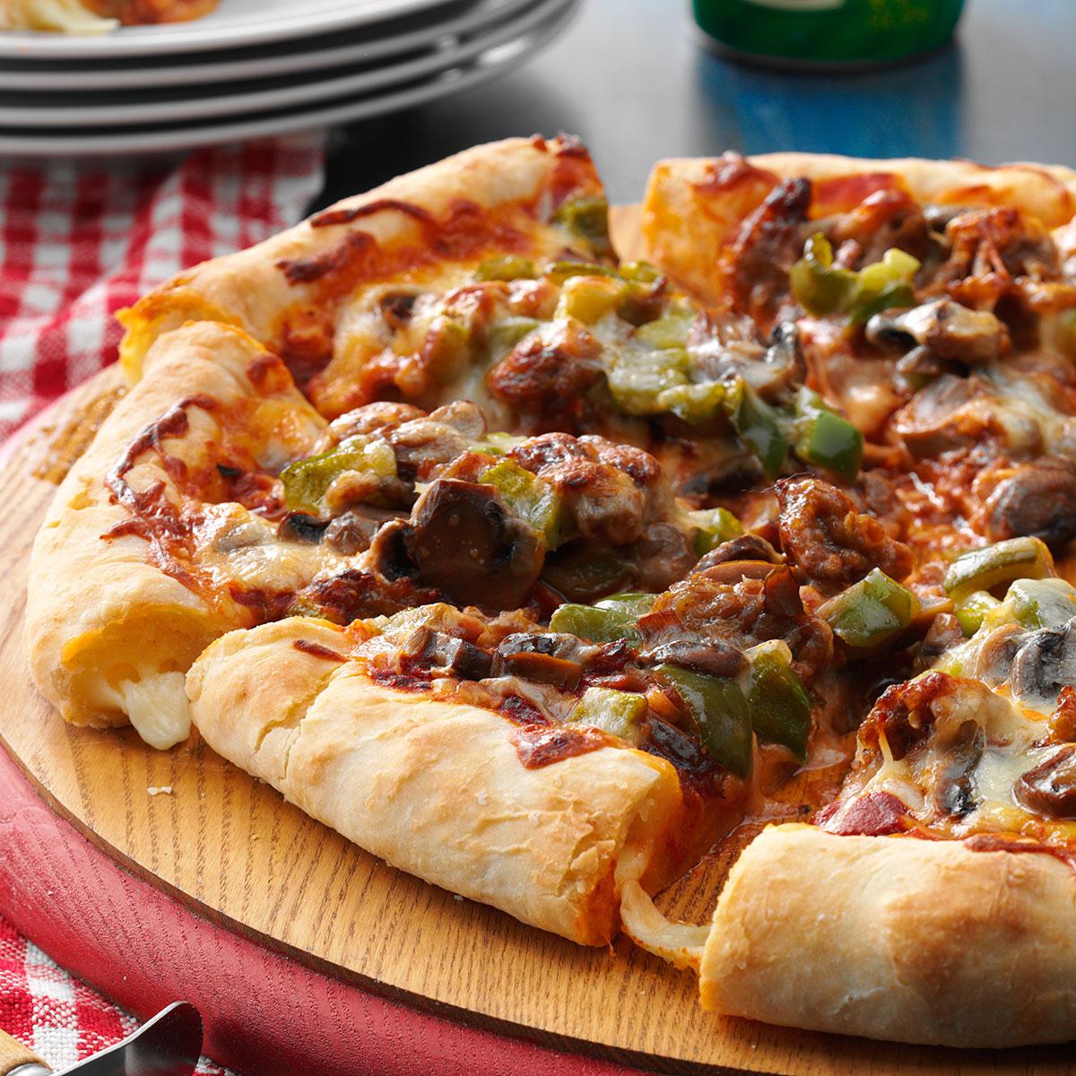 Best Cheesy Crust Skillet Pizza