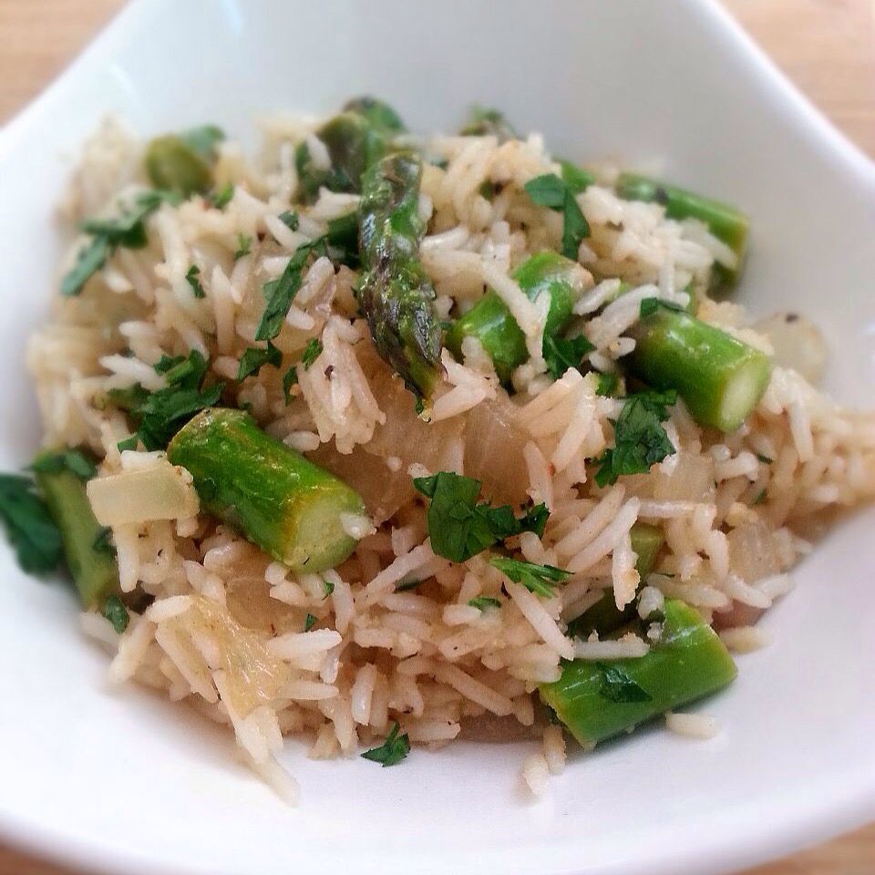 Parmesan Asparagus Rice