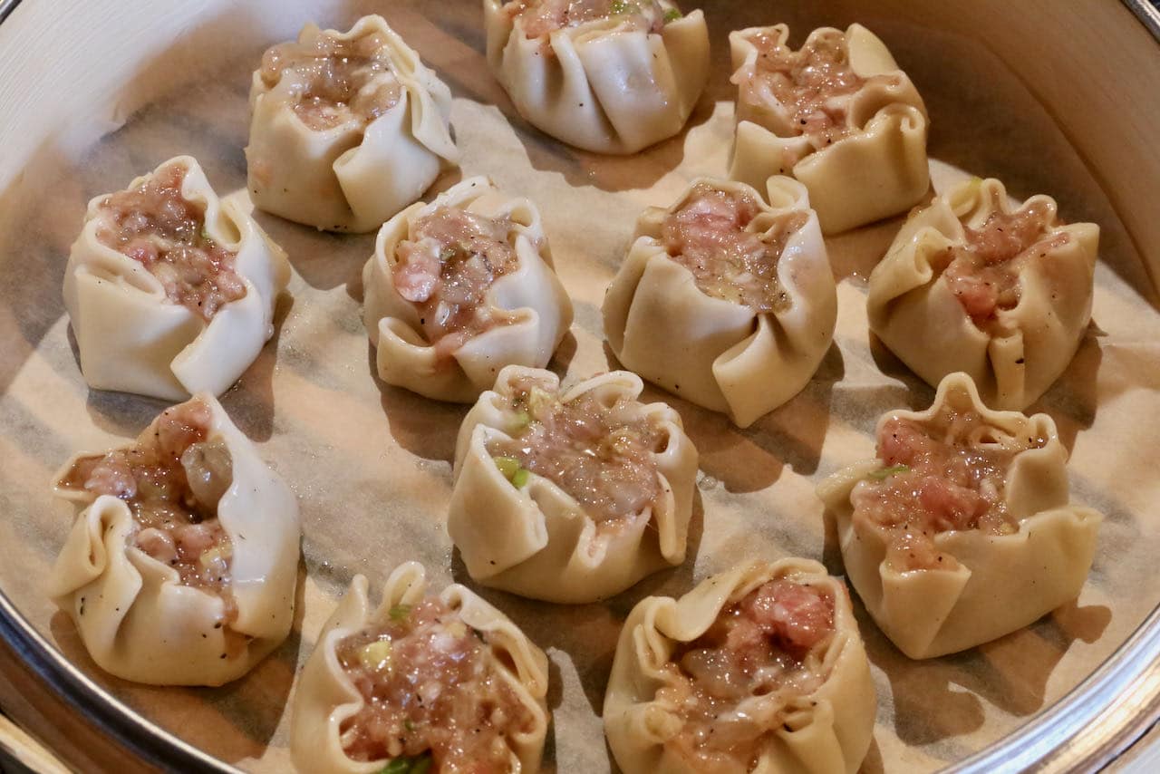 Kanom Jeeb Thai Steamed Dumplings