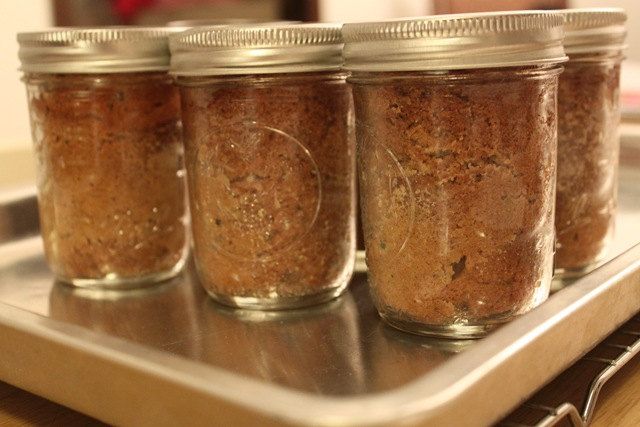 Delectable zucchini bread in a jar