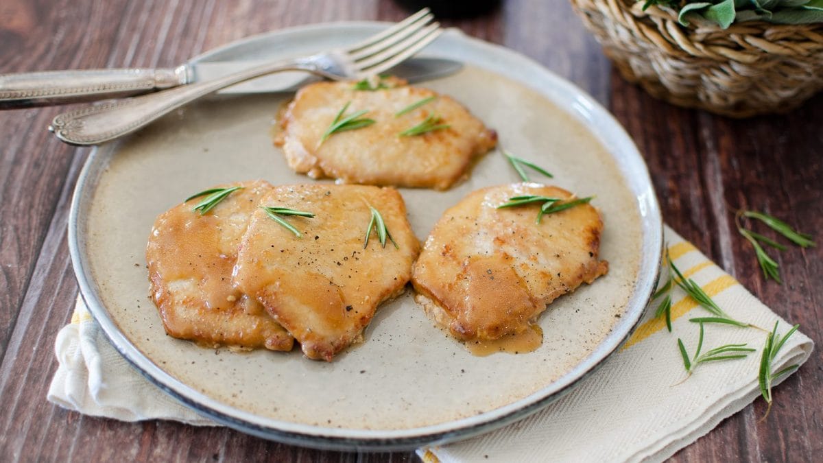 Scaloppine di maiale all'arancia