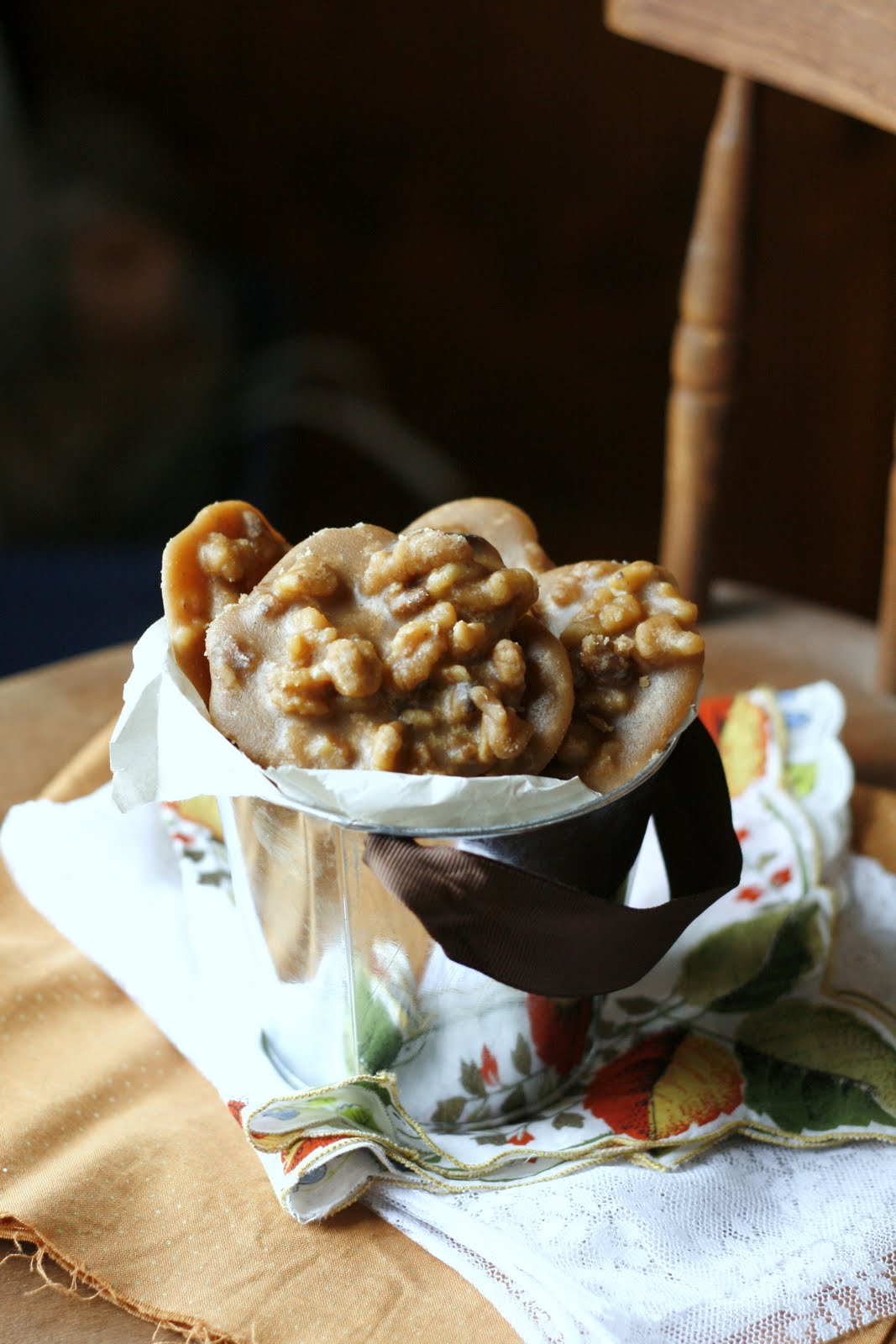 Indigo Scones: Maple Rum Walnut Pralines