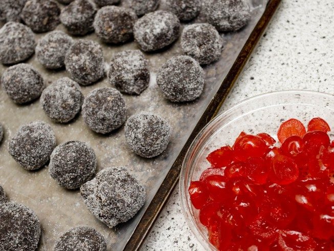 Double Chocolate Cherry Bourbon Balls