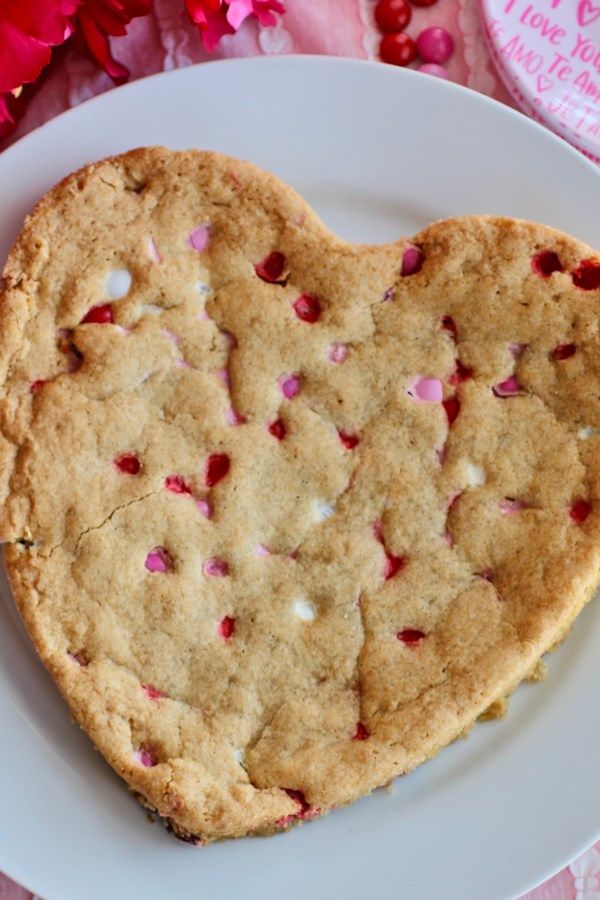 Giant Heart-Shaped Pan Cookie