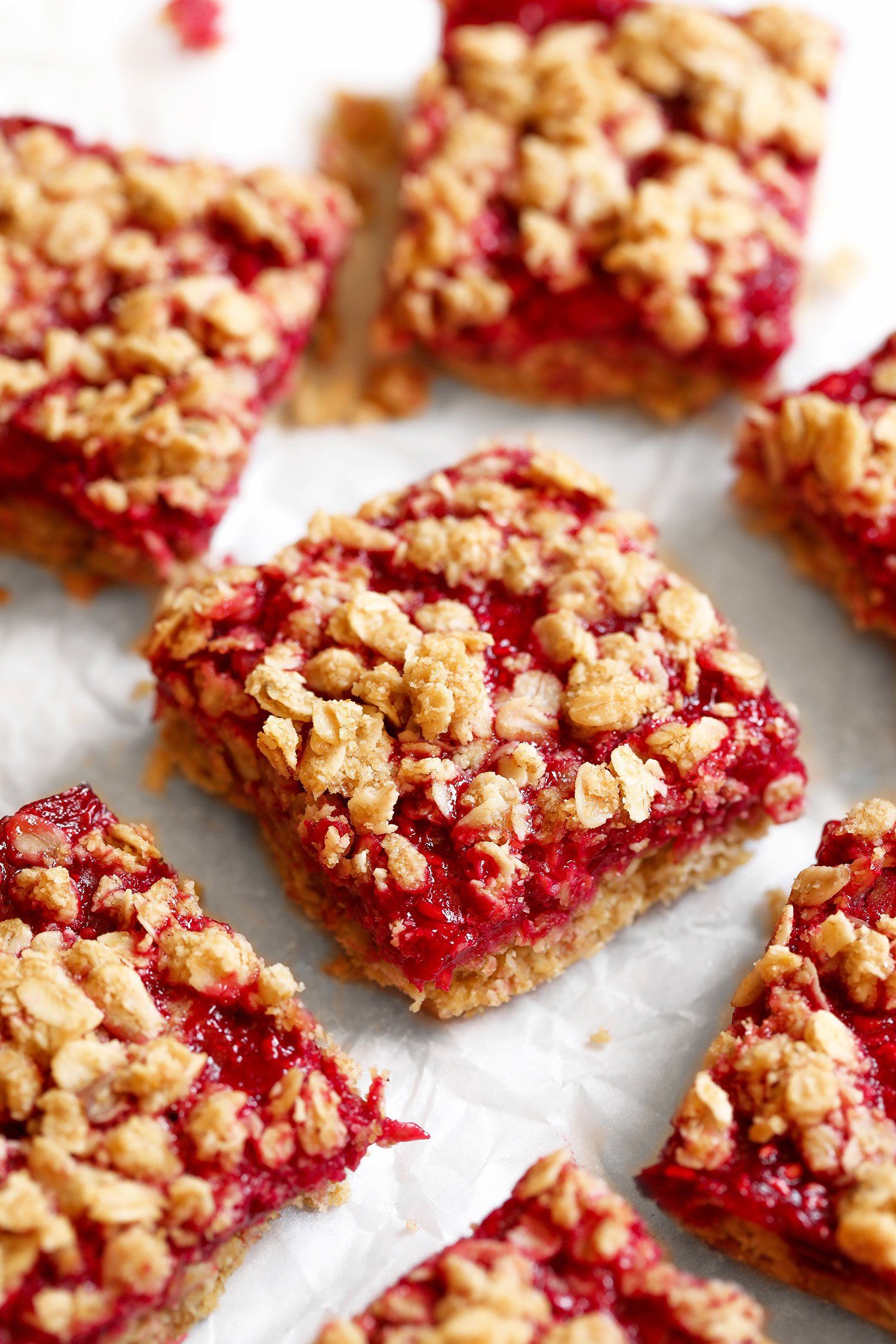 Vegan Gluten-free Raspberry Oat Bars