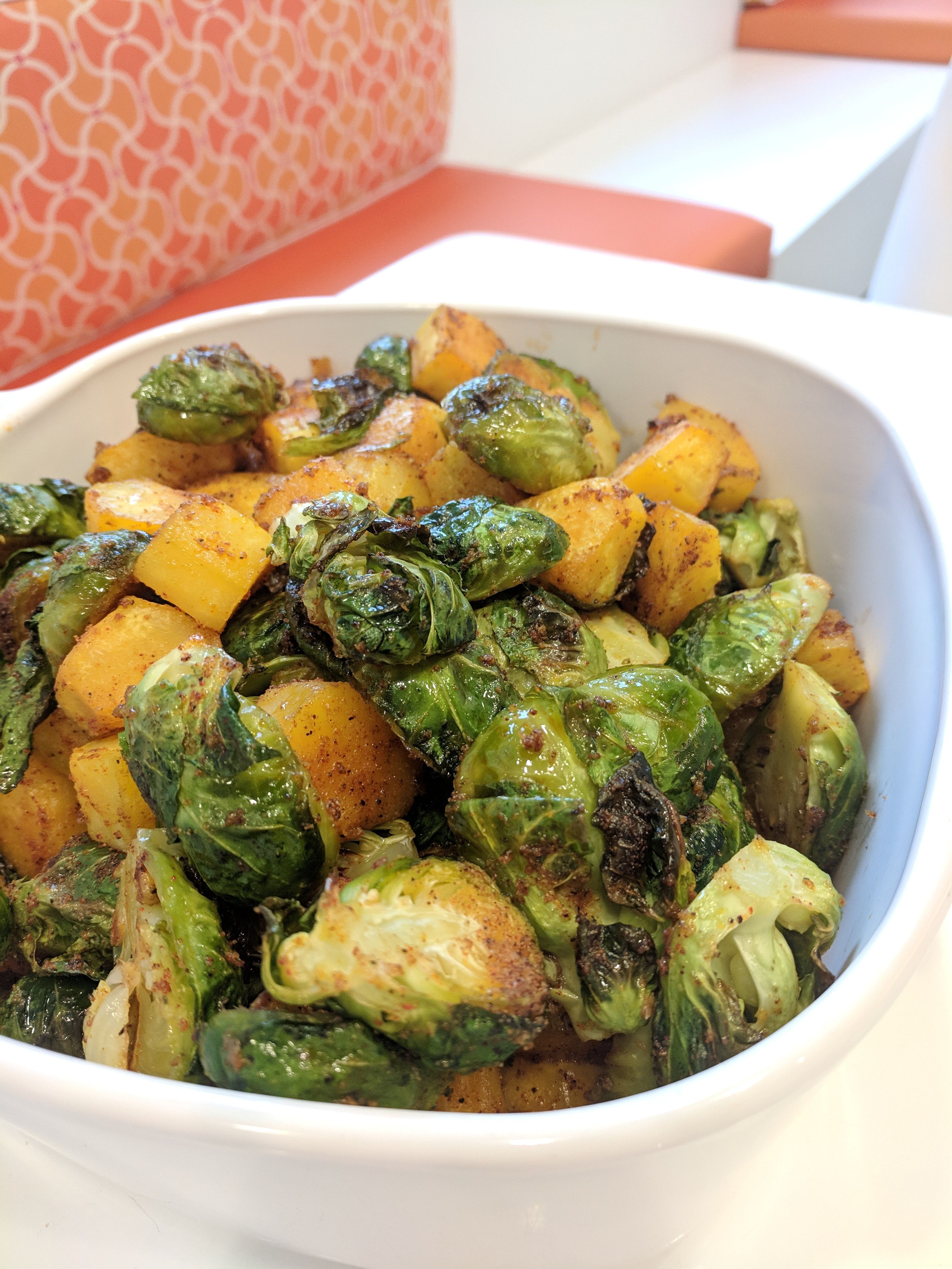 Sheet Pan Vegan Roasted Brussels Sprouts and Butternut Squash