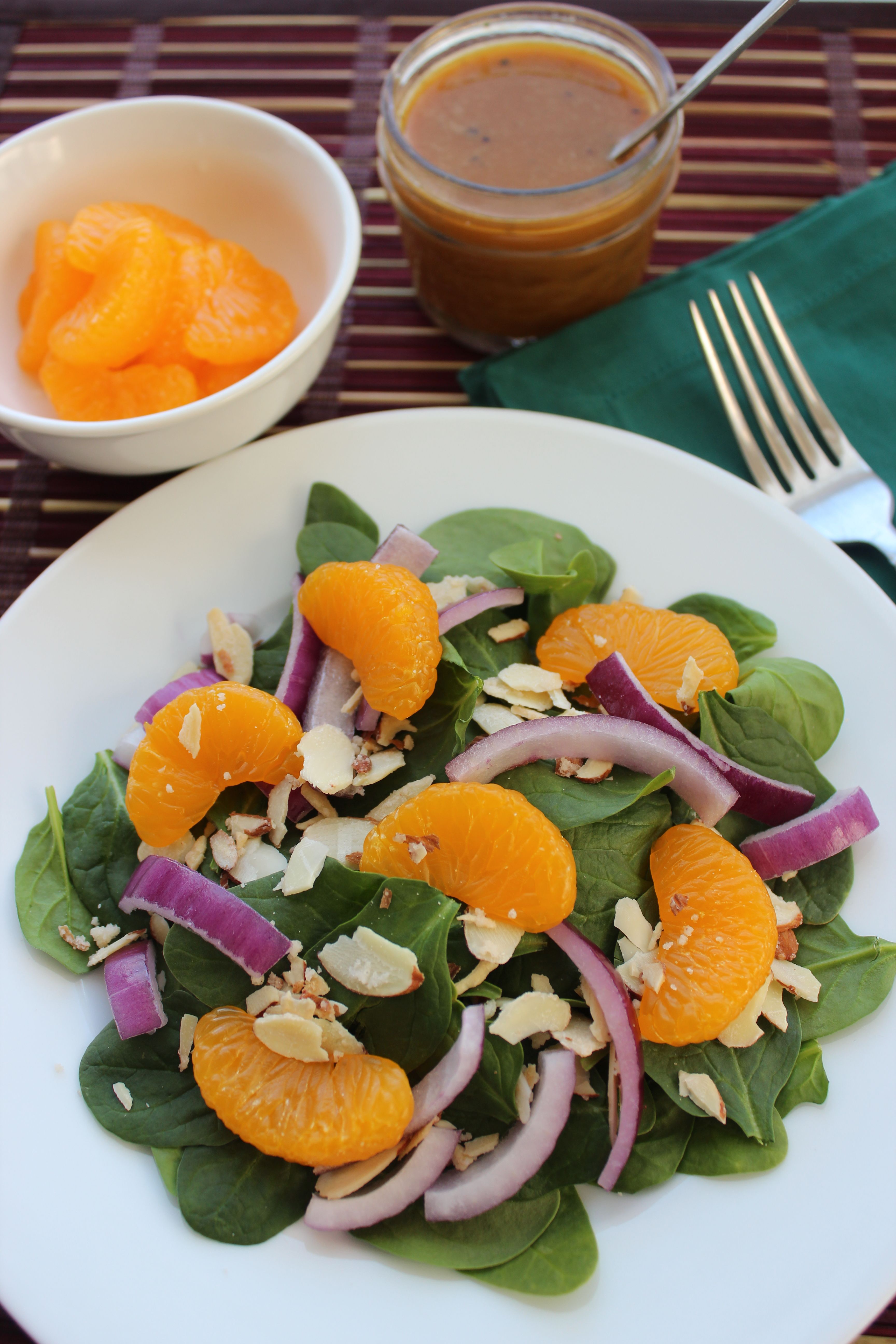 Orange Shrimp Spinach Salad