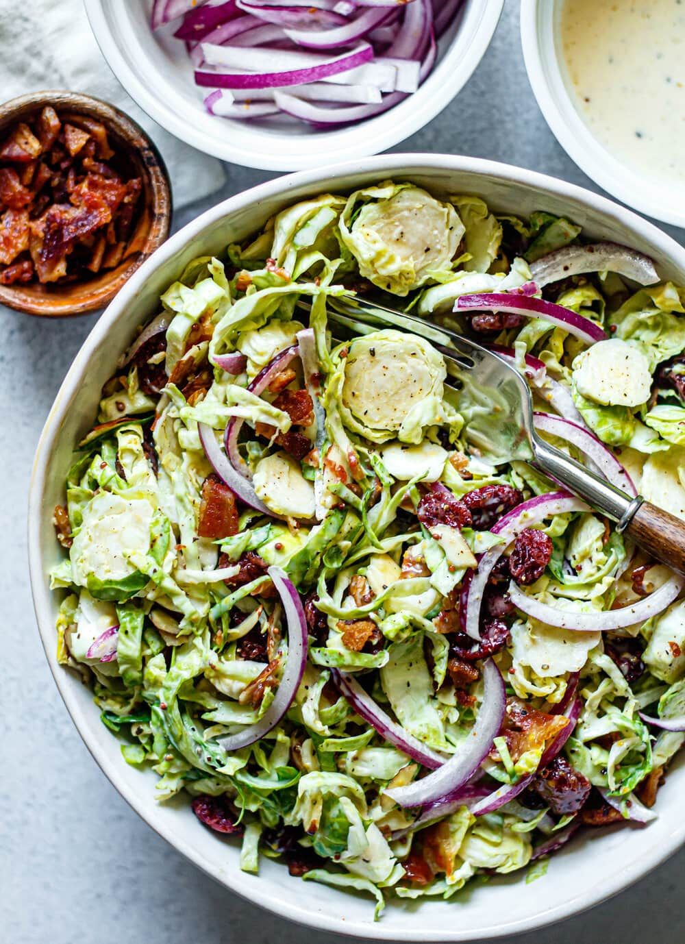 Shredded Brussels Sprouts Salad