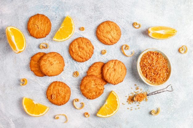 Delicious homemade orange zest cookies.