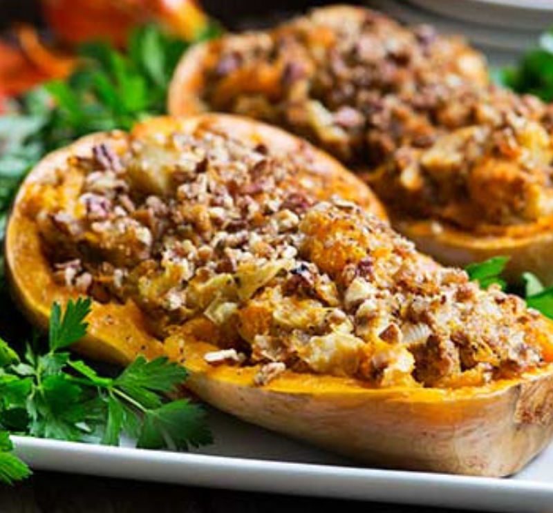 Sausage-Stuffed Butternut Squash