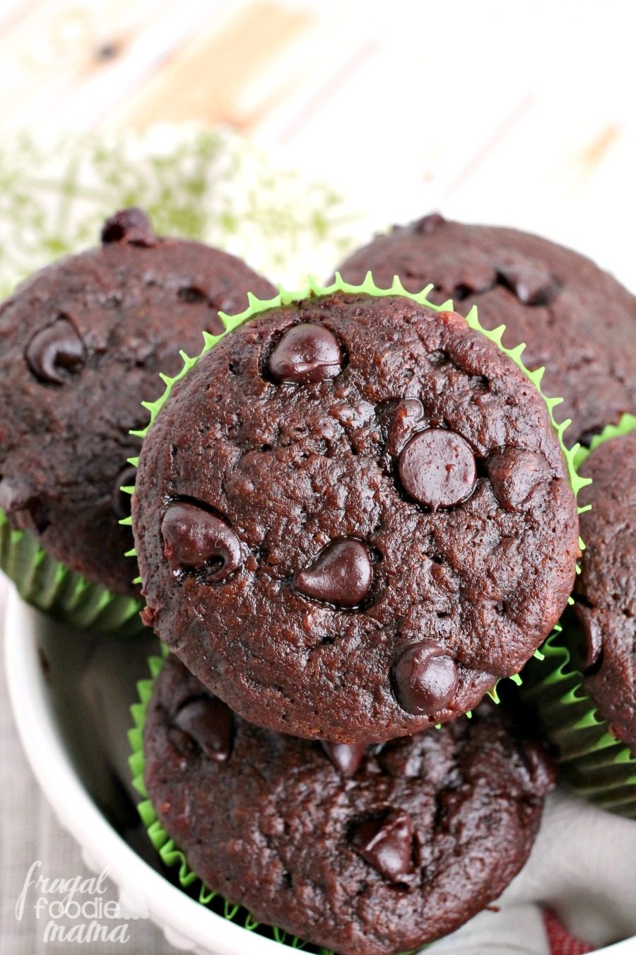 Chocolate Zucchini Banana Bread Muffins