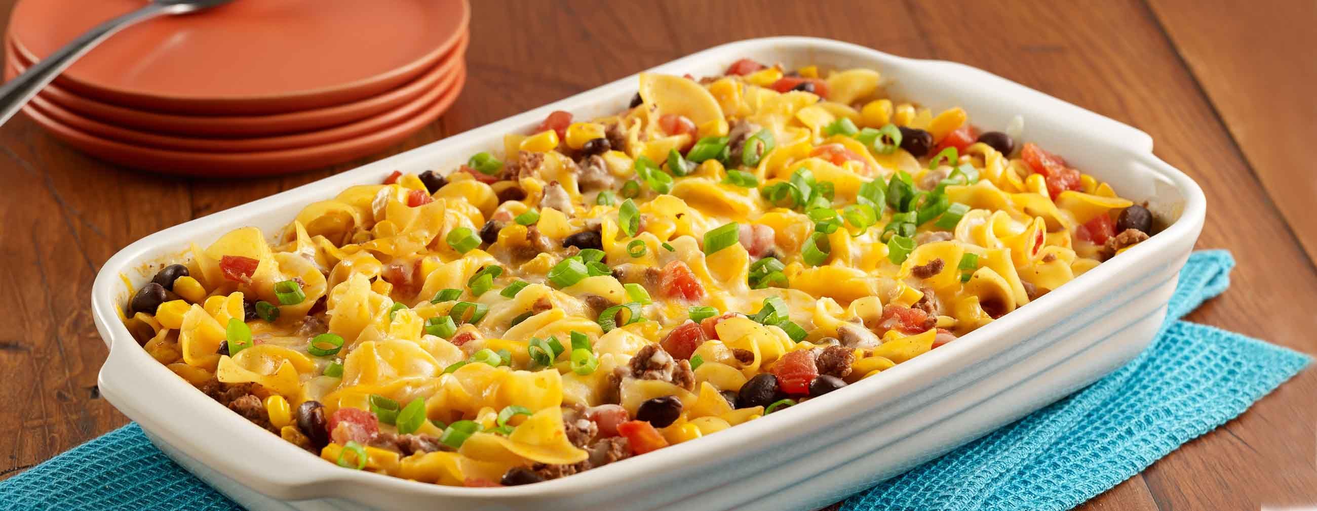 Beef Taco Noodle Casserole