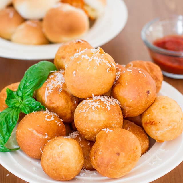 Baked or Fried Pizza Balls