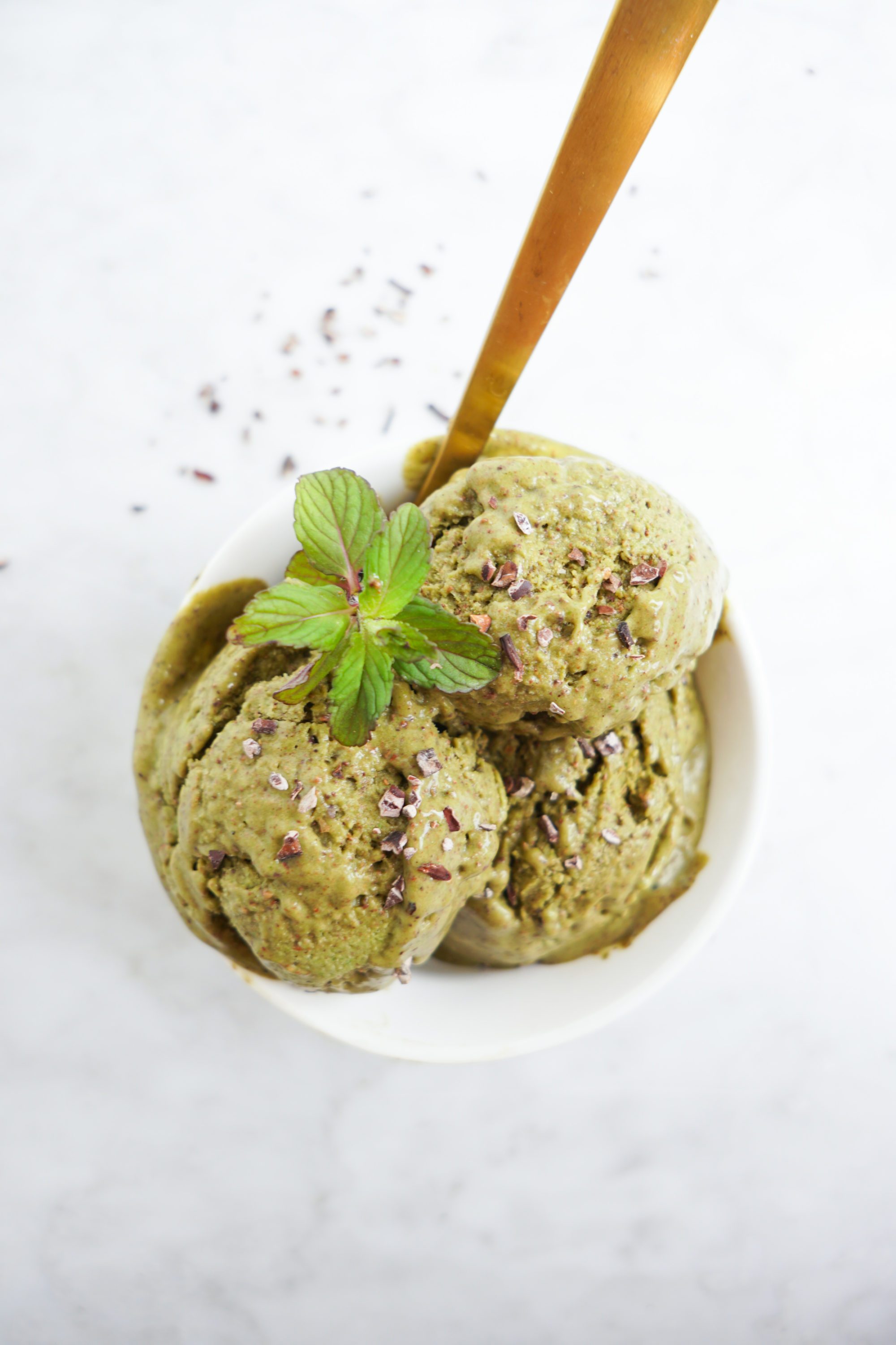 Vegan Mint Chocolate Chip Nice Cream