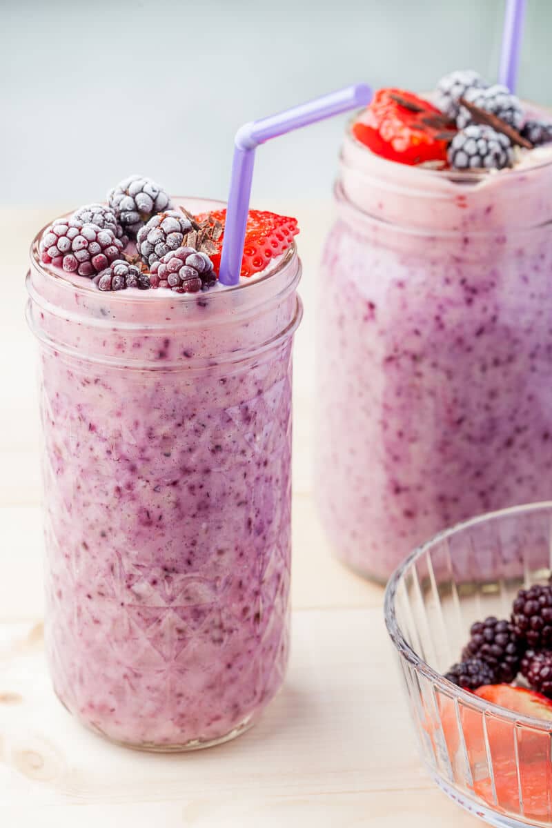 Frozen Berry Smoothie - Vibrant plate