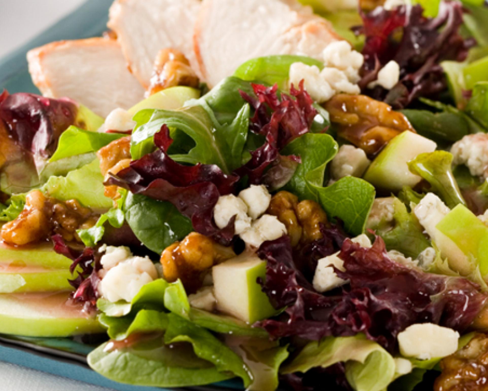 Grilled Chicken, Apple & Walnut Salad