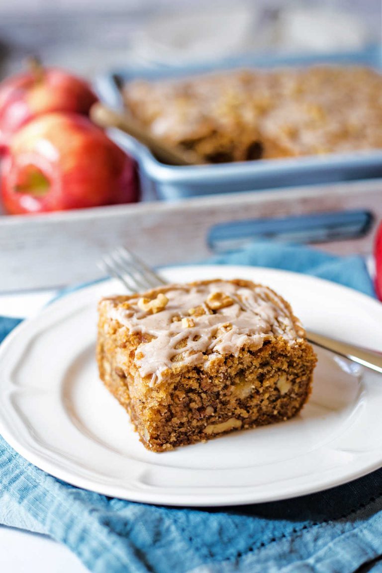 Apple Walnut Cake with Cinnamon Glaze