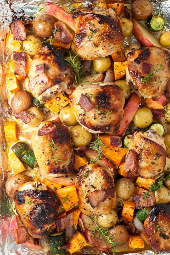 Sheet Pan Chicken and Roasted Harvest Vegetables