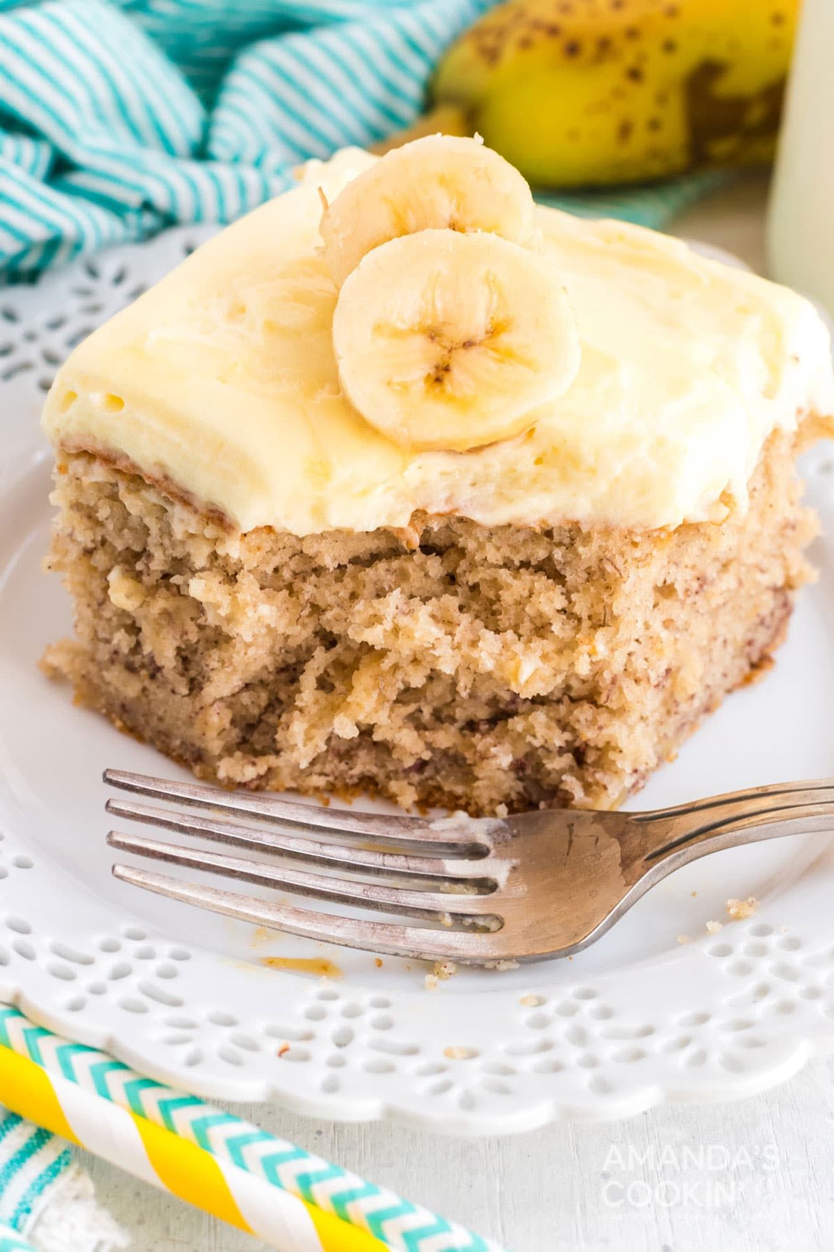 Delicious banana cake