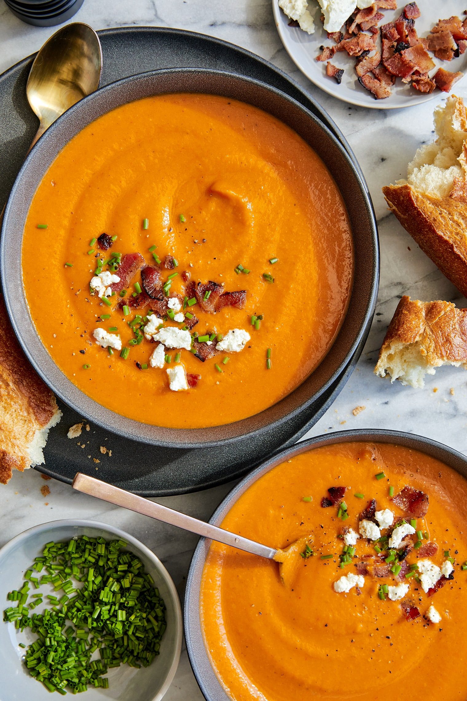 Roasted Butternut Squash Bacon Soup
