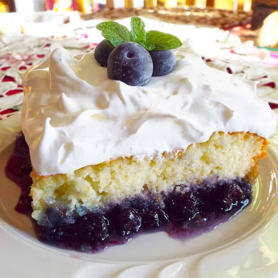 Easy Blueberry Bottom Cake - A delicious treat with blueberries