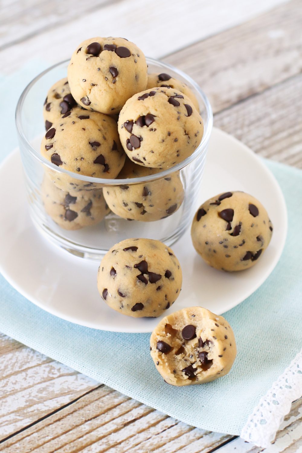 Chocolate Chip Cookie Dough Protein Bites