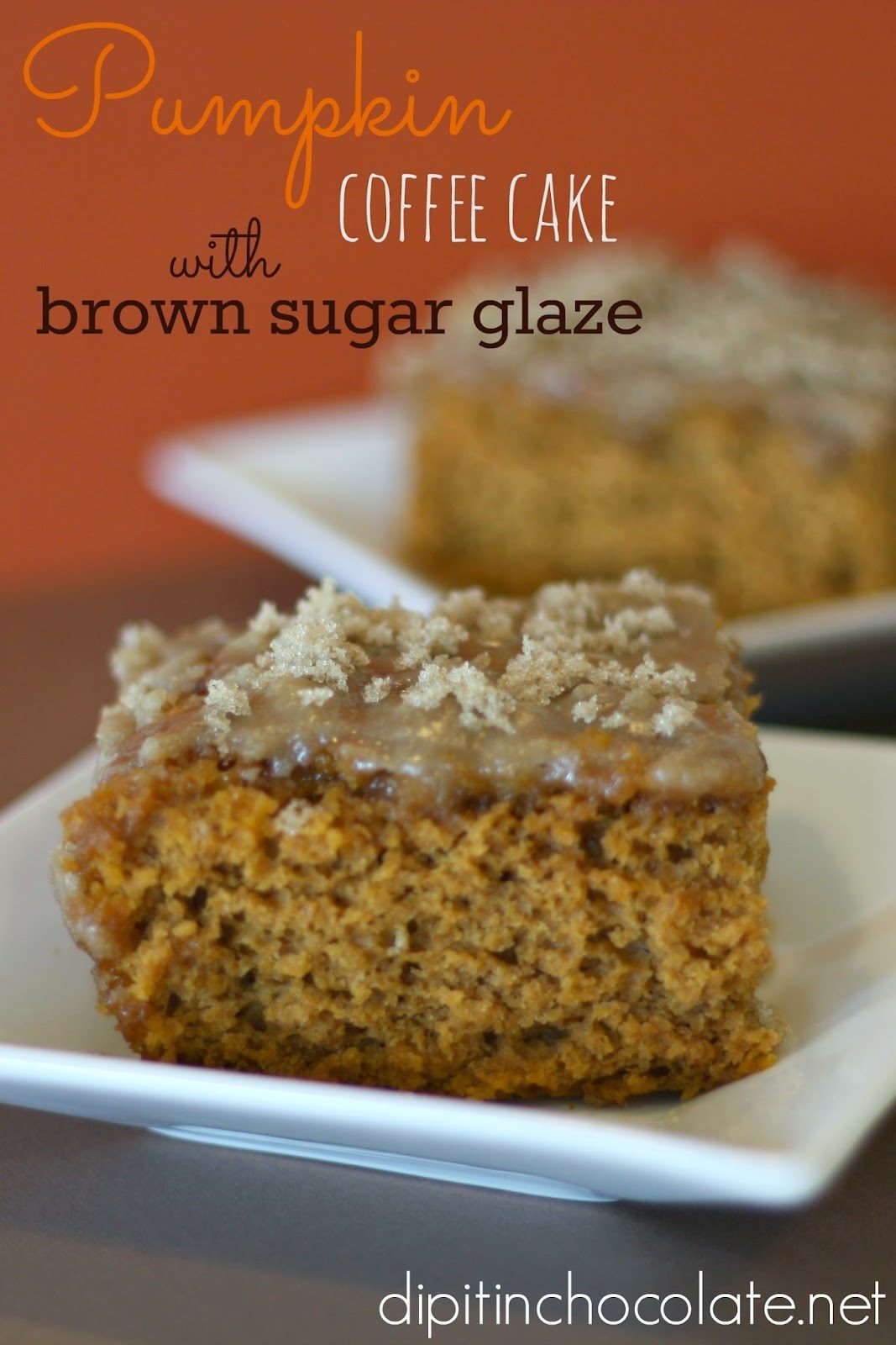 Pumpkin Coffee Cake with Brown Sugar Glaze