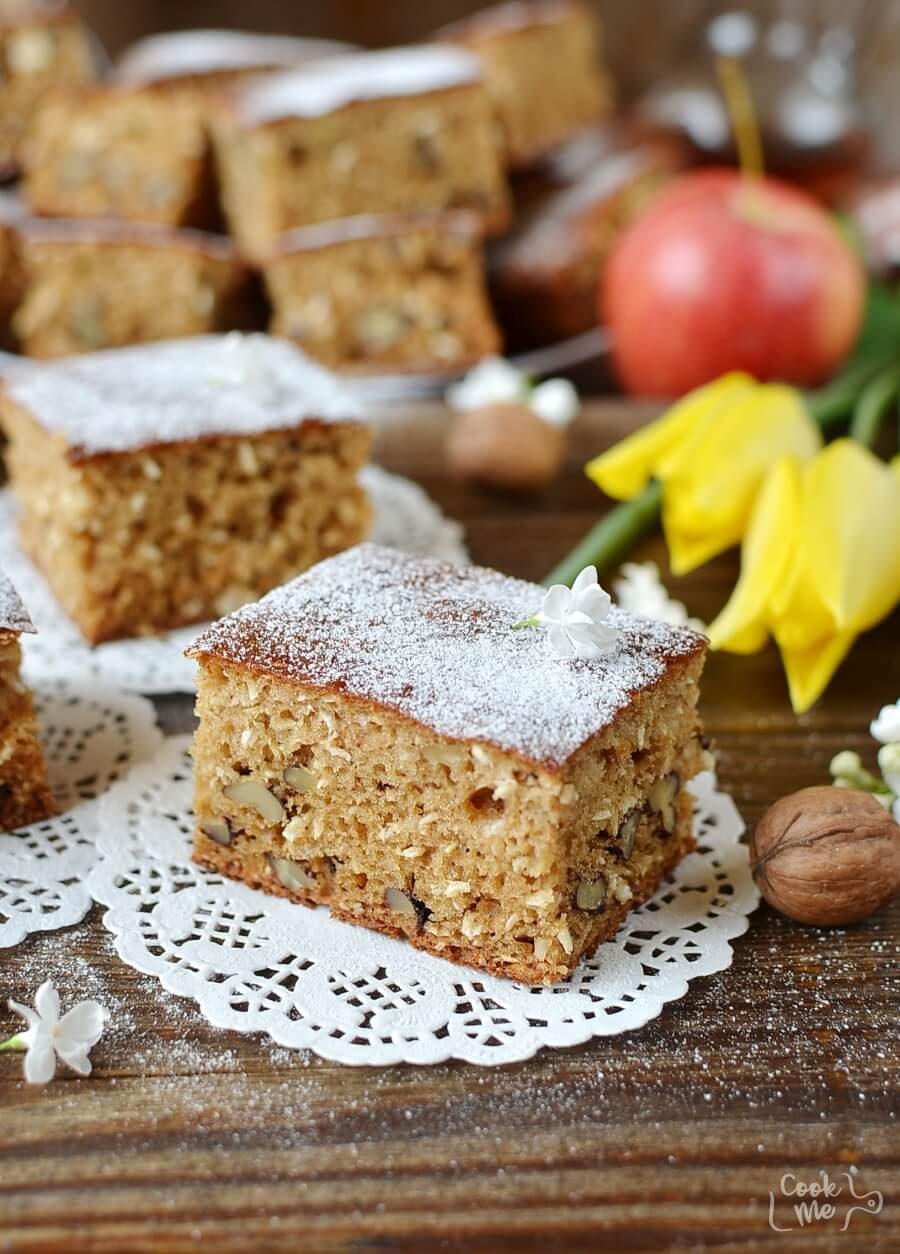 Walnut Coconut Applesauce Coffee Cake