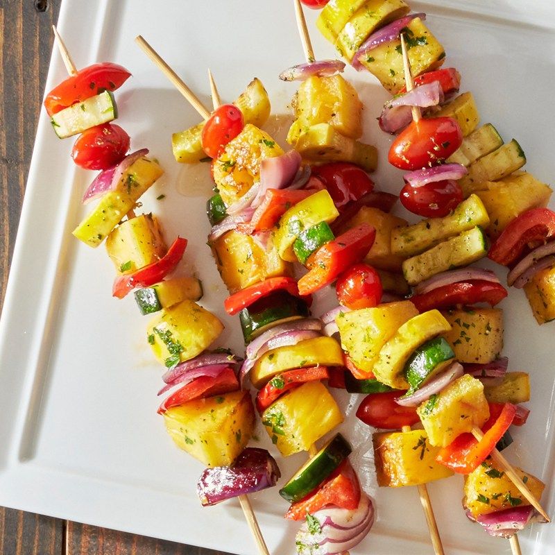 Grilled Fruit and Vegetable Kabobs