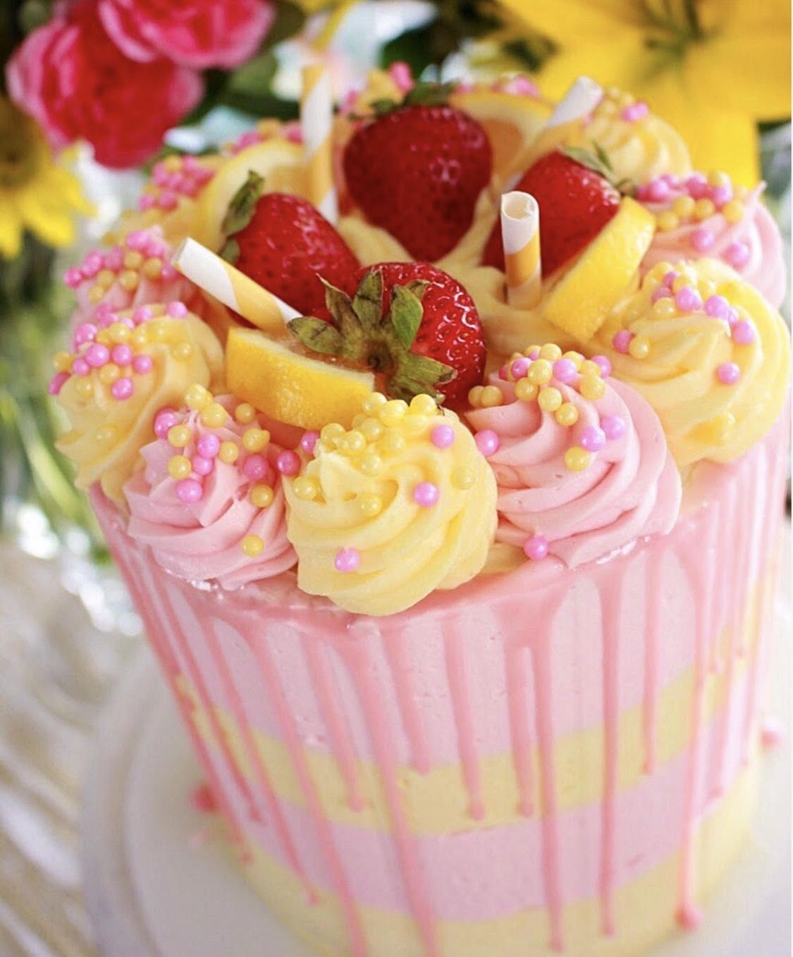 Strawberry Lemonade Cake