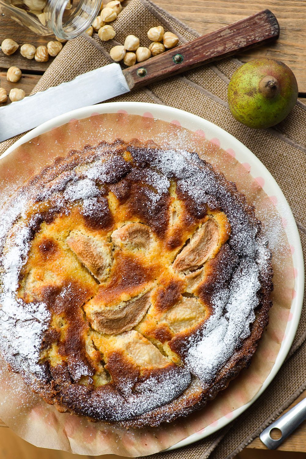 Pear and Hazelnut Frangipane Tart by Jamie Oliver