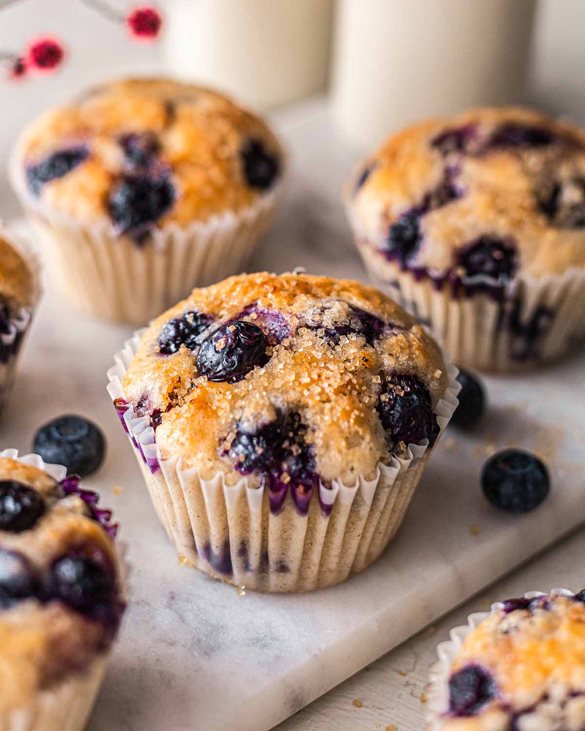 Vegan Blueberry Muffins - Rainbow Nourishments