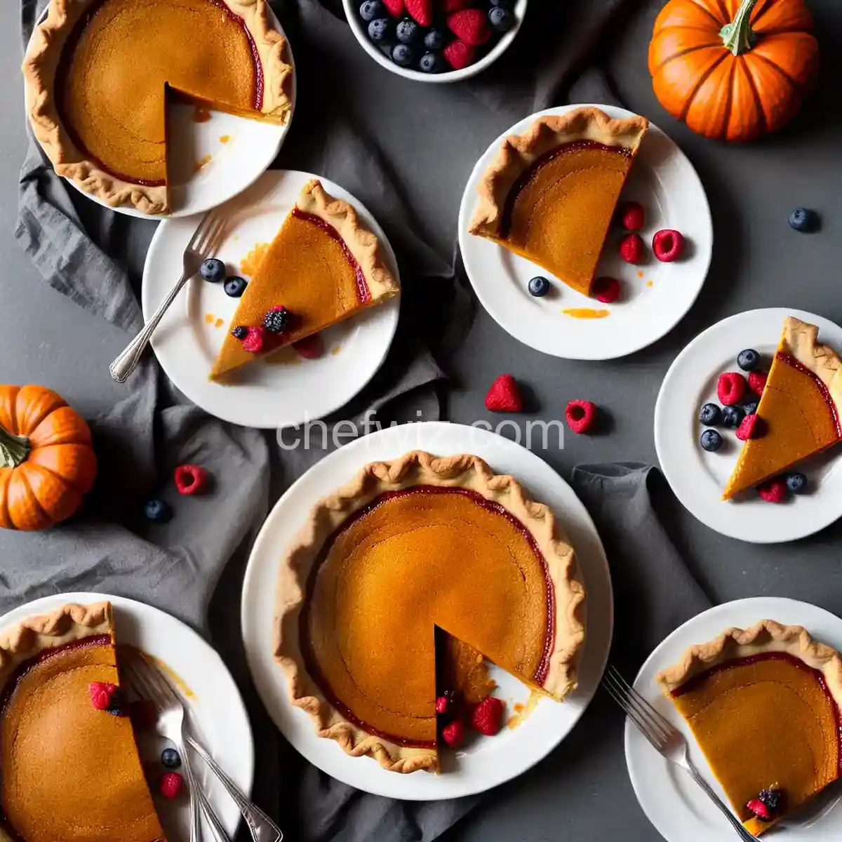 Pumpkin Pie Triple Berry Tarties