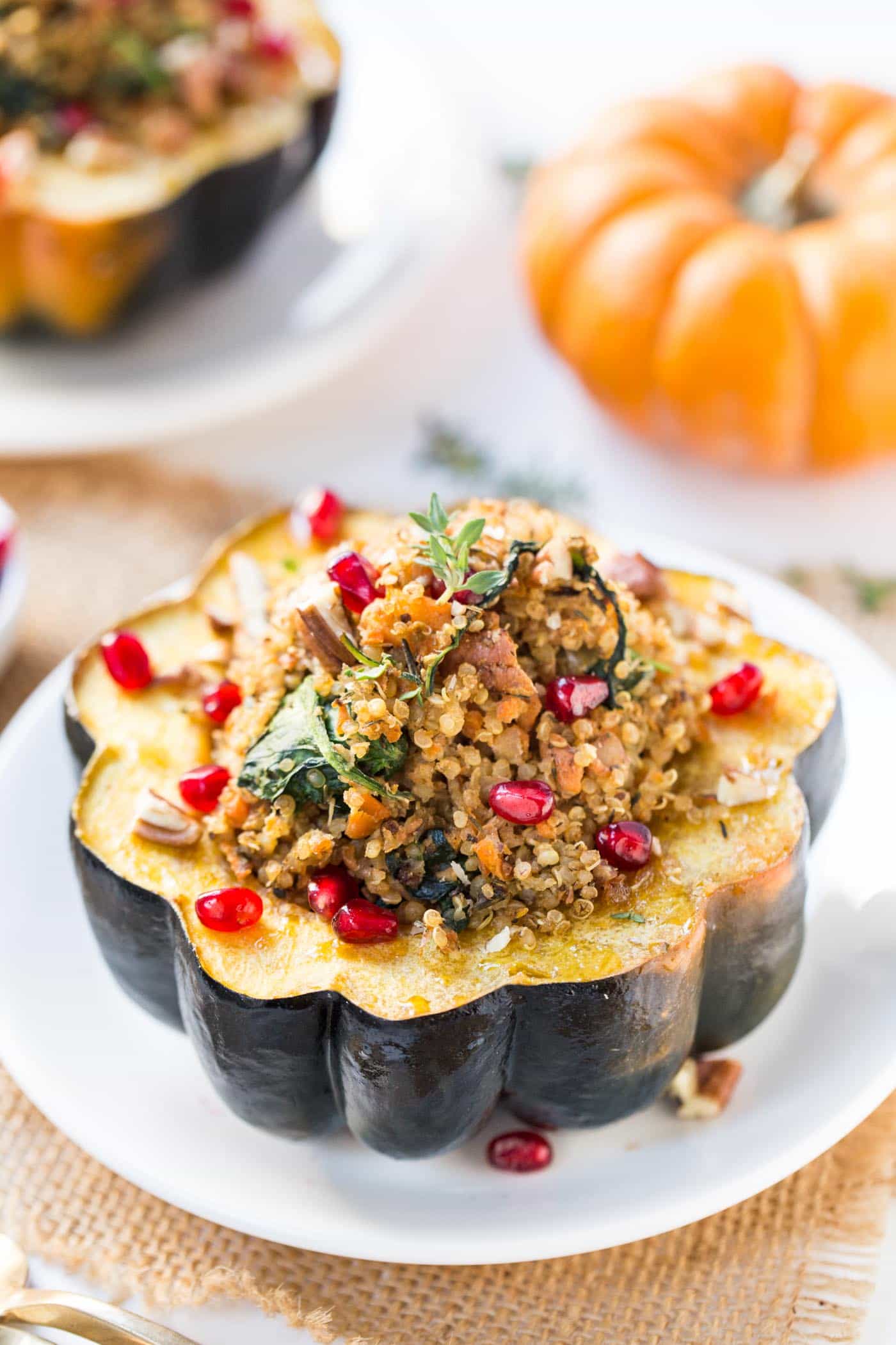 Mushroom & Quinoa Stuffed Acorn Squash