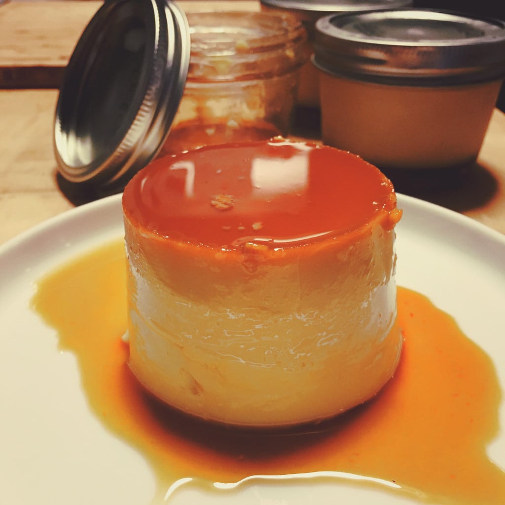 Leche Flan in Mason Jar