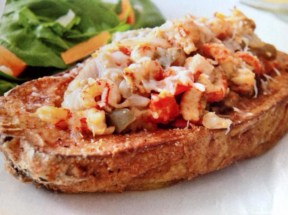 Eggplant-Crawfish Pirogue