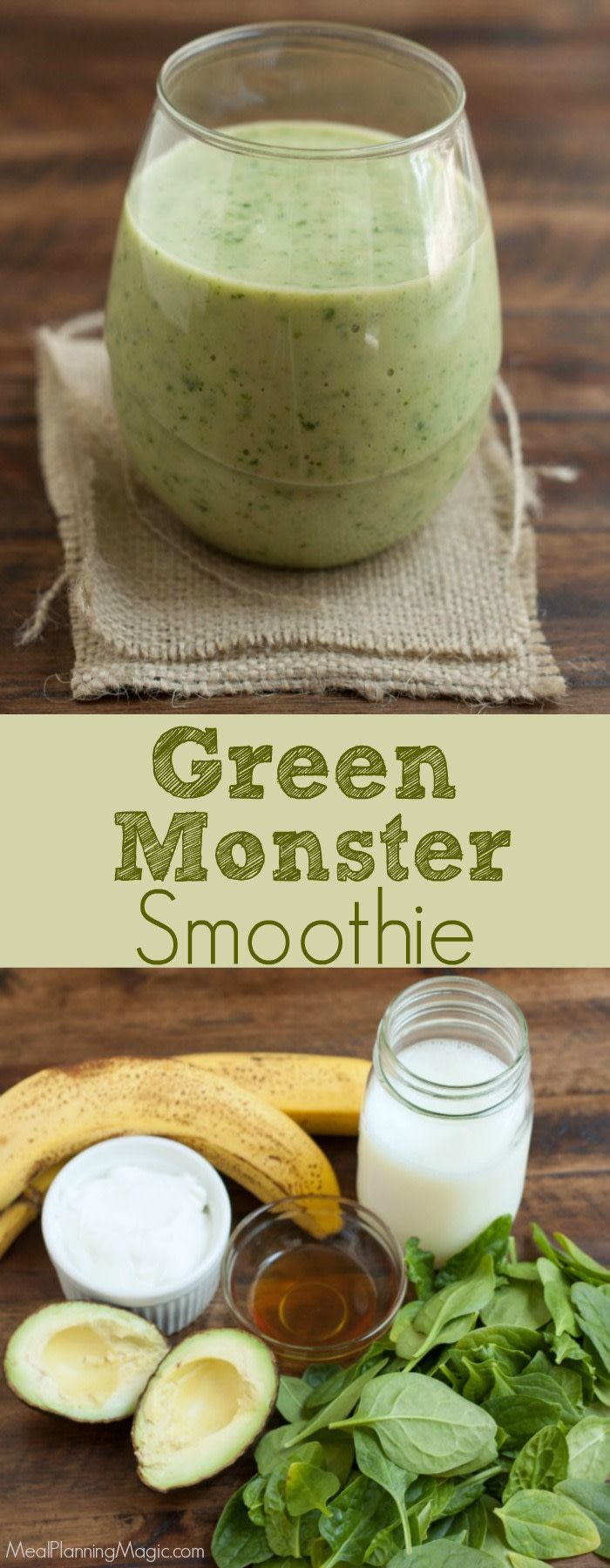 Green Monster Banana Spinach Smoothie