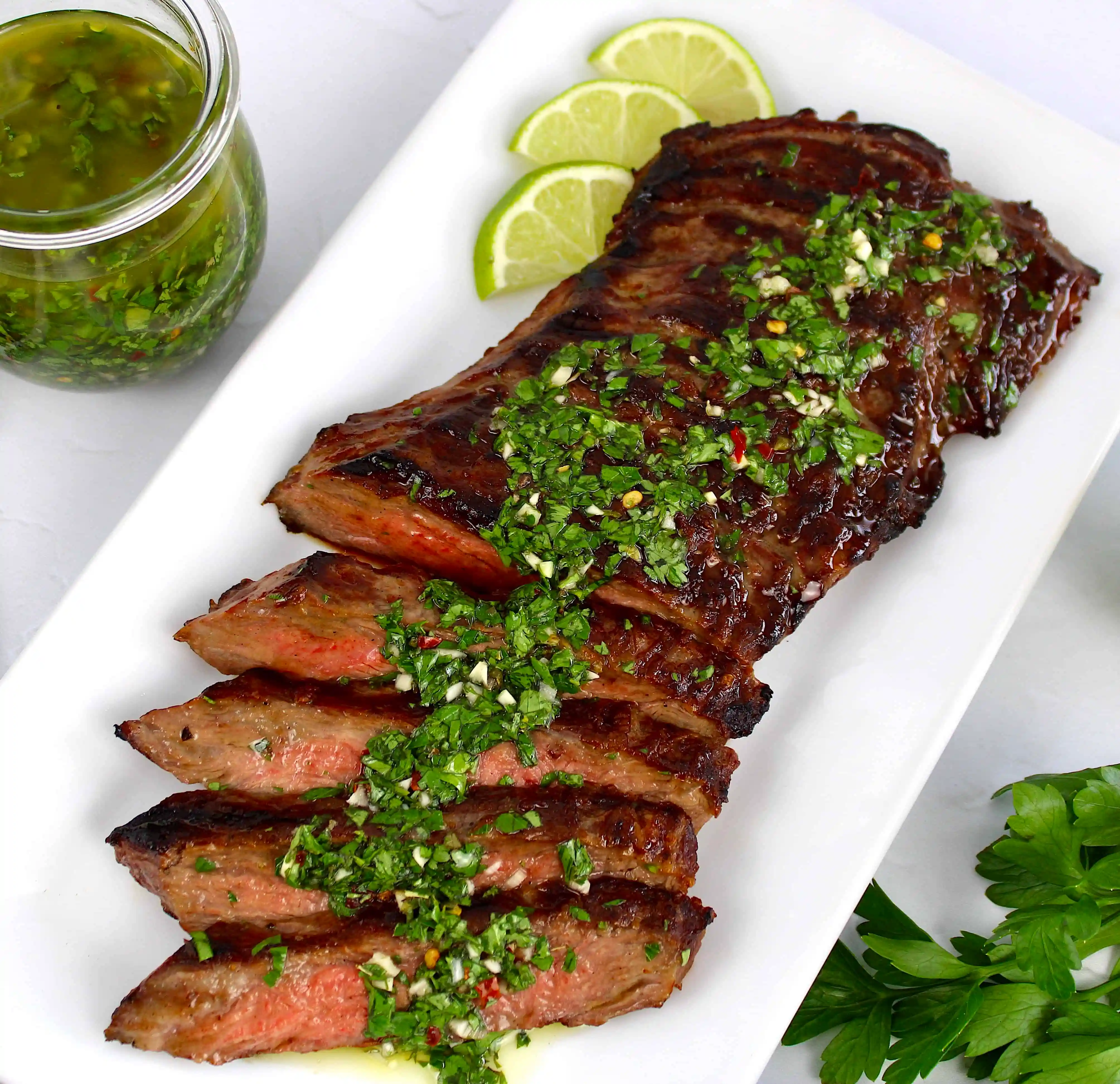 Grilled Skirt Steak with Chimichurri Sauce