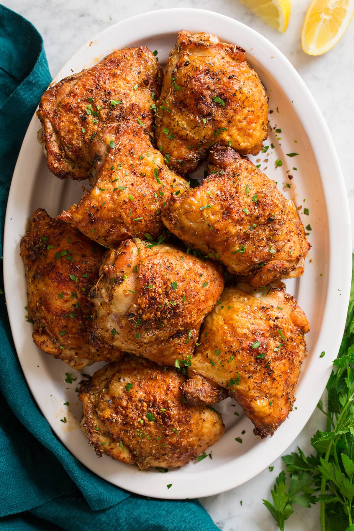 Baked Bone-In Chicken Thighs