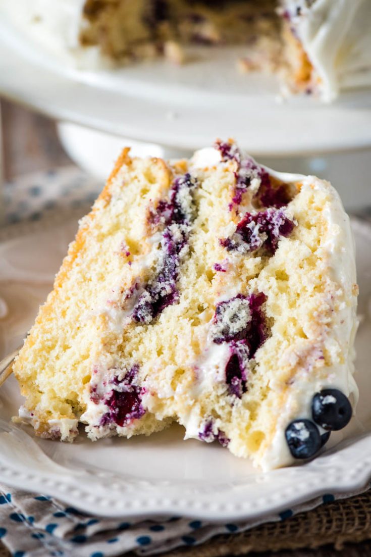 Lemon Blueberry Cake with Lemon Cream Cheese Frosting