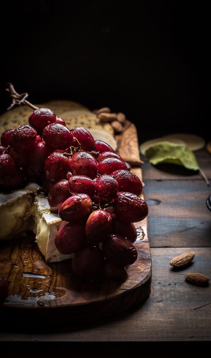 Balsamic Roasted Grapes with Brie