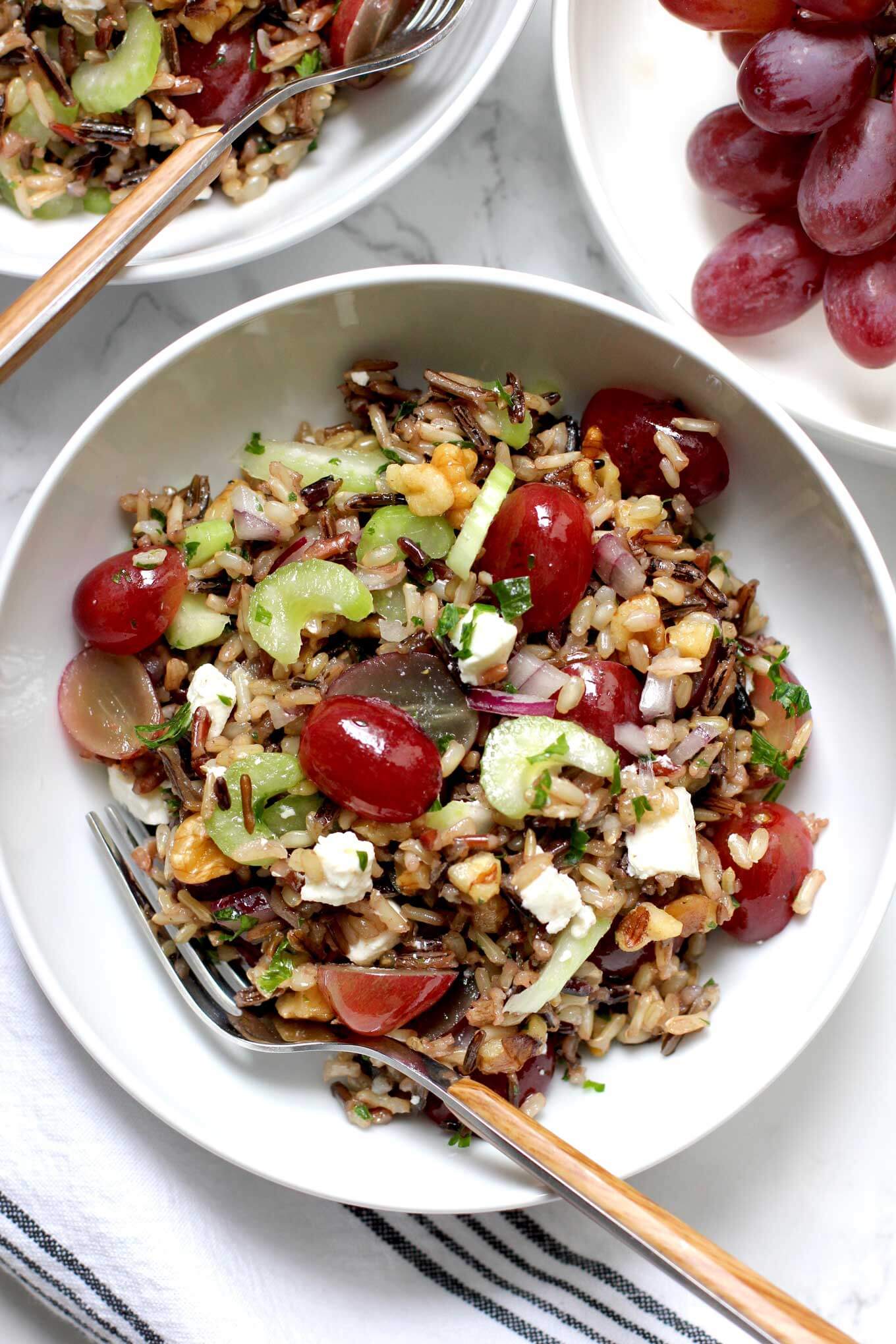 Wild Rice Salad with Grapes