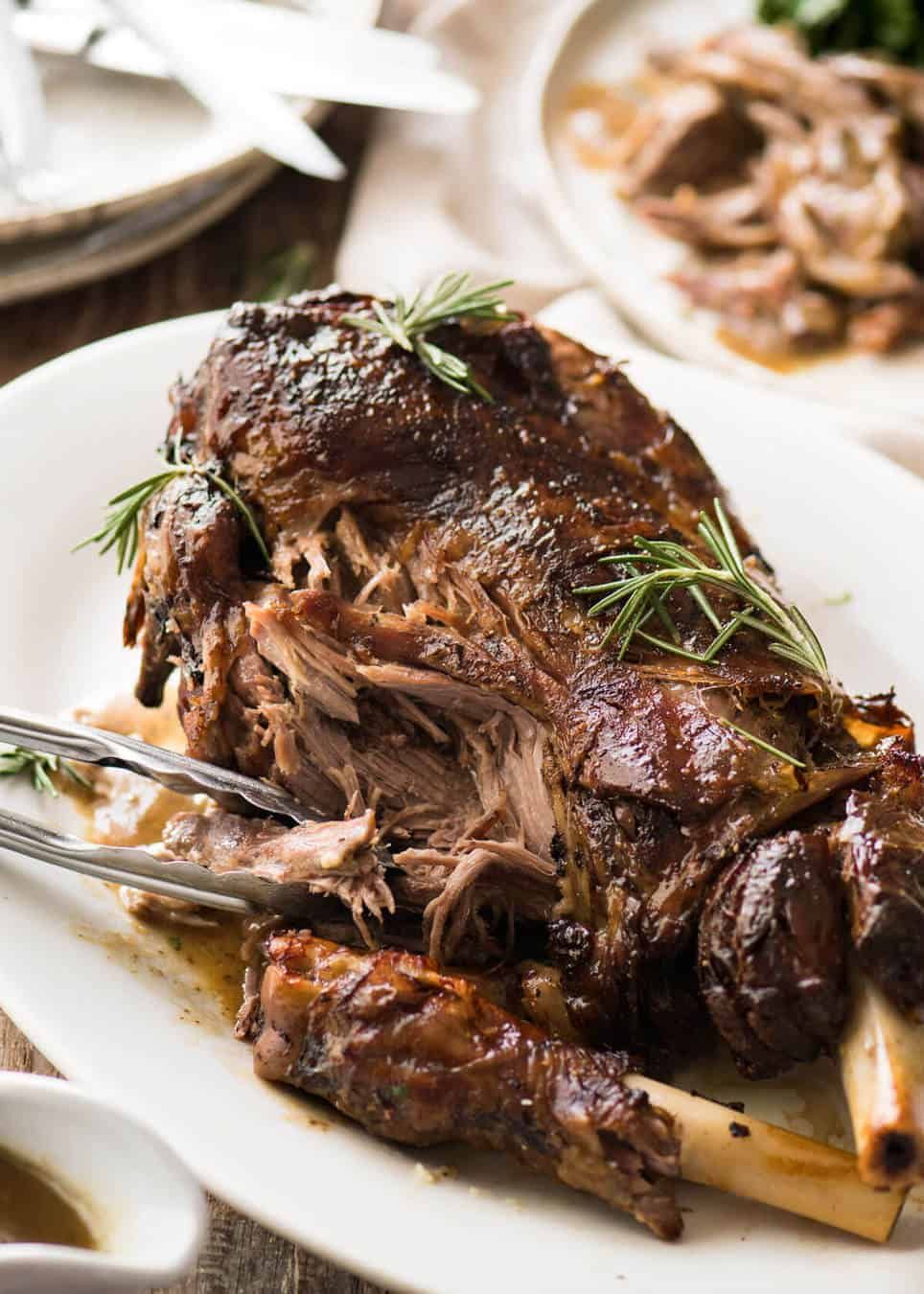 Tender Slow Roast Leg of Lamb with Luscious Gravy