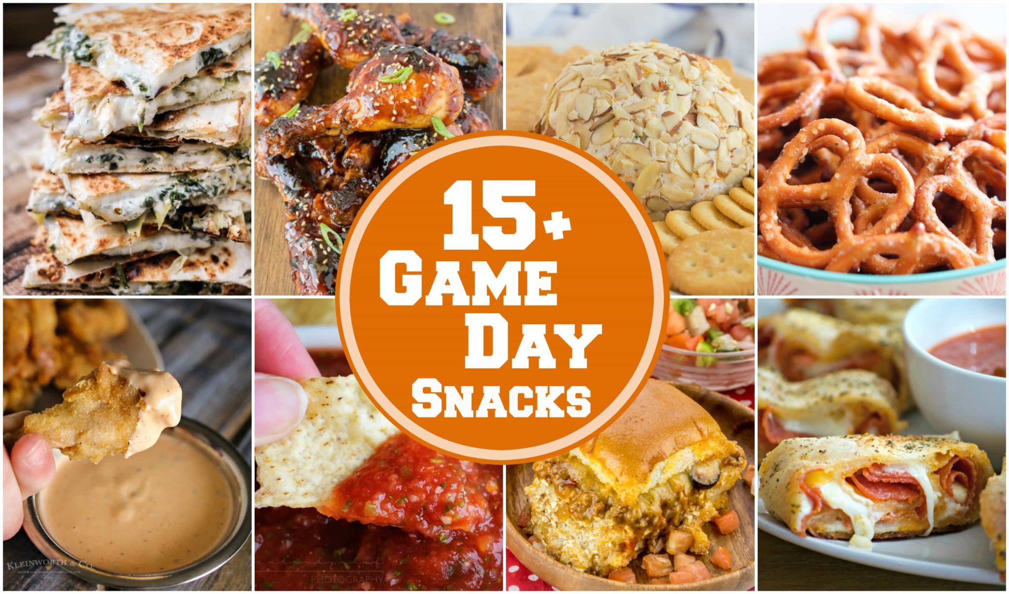 A selection of easy game day snacks