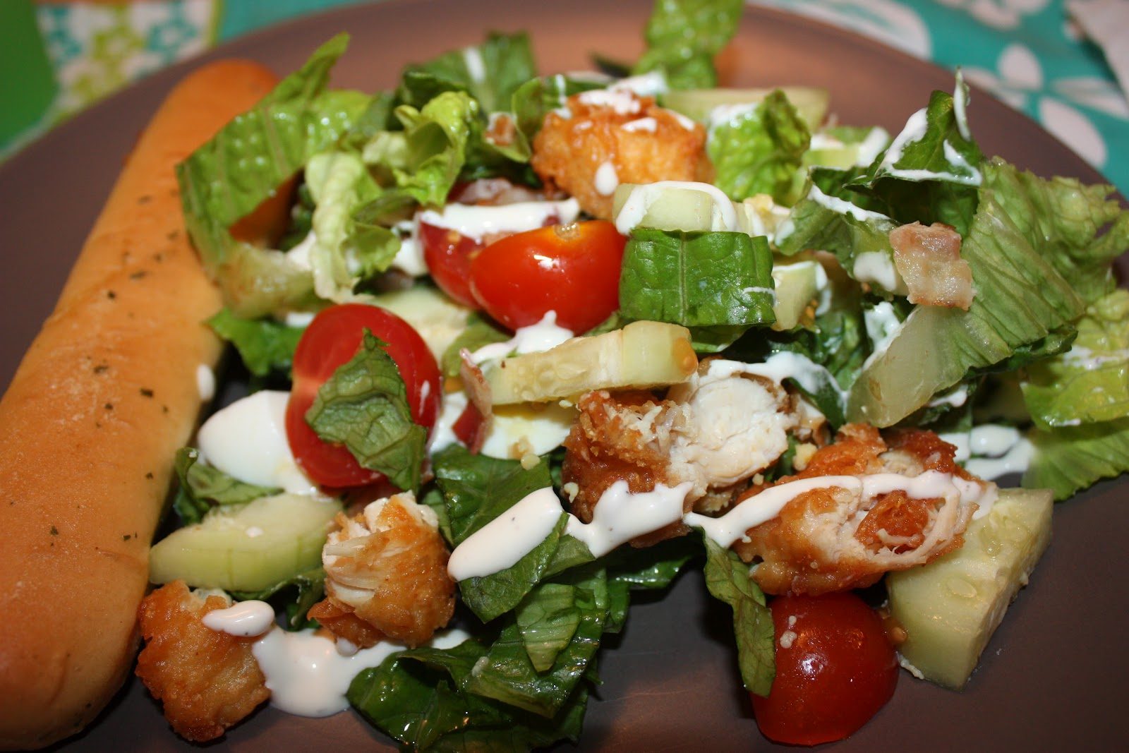 Perfect Fried Chicken Dinner Salad