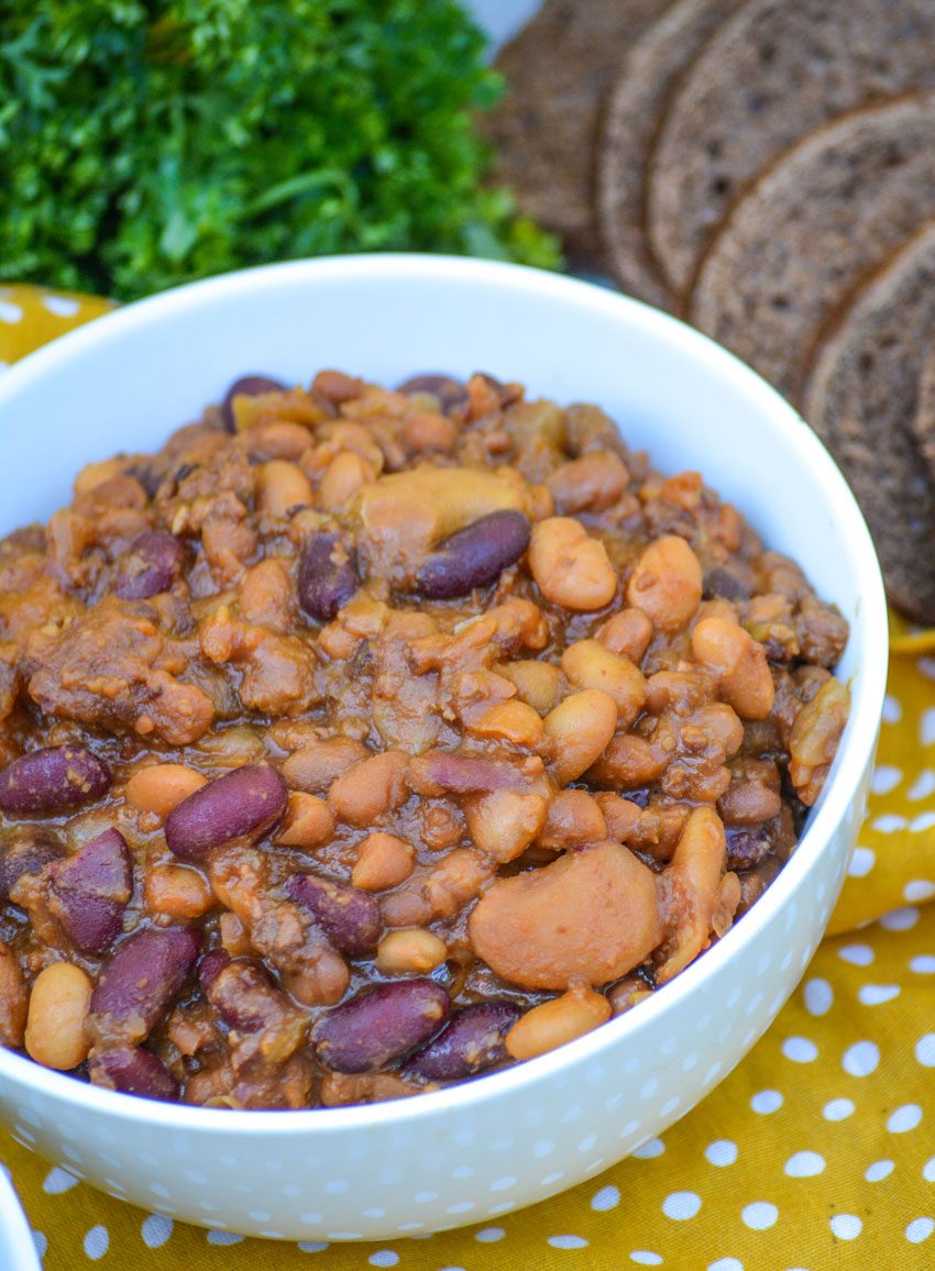Slow Cooker Cowboy Beans