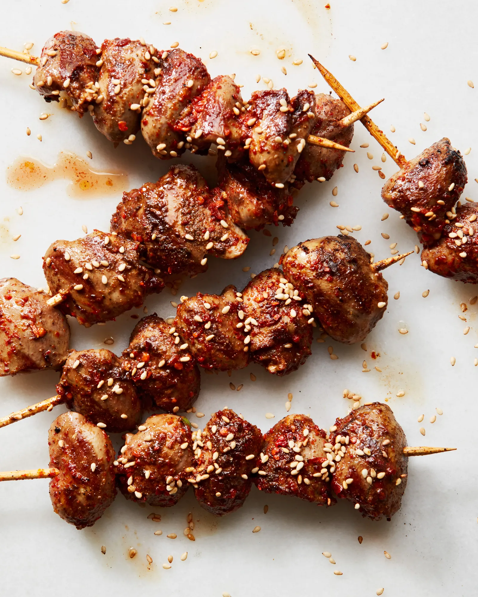 Chicken Heart Skewers