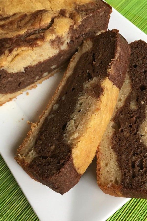 Dark Chocolate Marbled Banana Bread