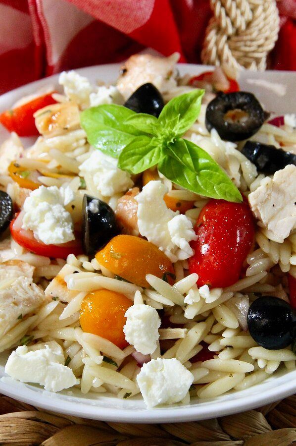 Speedy Chicken, Feta, and Orzo Salad